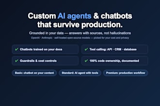 develop a custom ai agent, chatbot, or ai automation