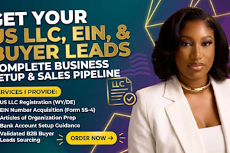 create US llc registration, article of organization, ein number and bank setup