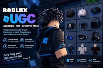 create custom roblox ugc accessories, hairs and outfits