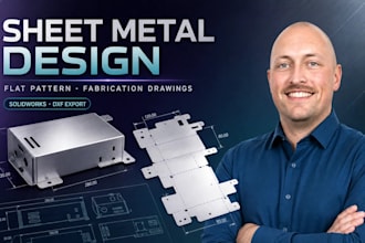do sheet metal design with flat pattern and fabrication drawings in solidworks
