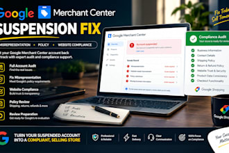 fix google merchant center suspension and misrepresentation