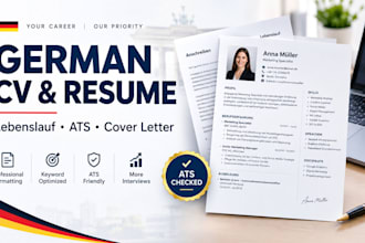 craft professional german cv resume lebenslauf ats friendly cover letter maker