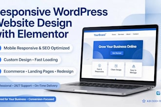 design responsive wordpress website with elementor