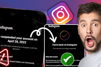 restore instagram page, ig profile unbanning issues