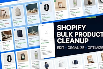 do shopify bulk product cleanup, editing and optimization
