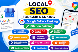 do local SEO for gbp ranking, google 3 pack ranking  citation building