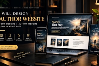 design author website, book website, book author website and book landing page
