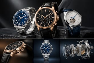 design 2d concept custom watch, wristwatch and product design with 3d cad model