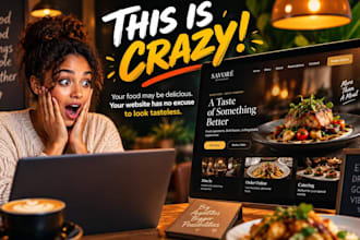 design restaurant website, coffee website, bakery and catering wordpress website