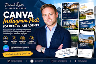 design canva instagram posts for real estate agents