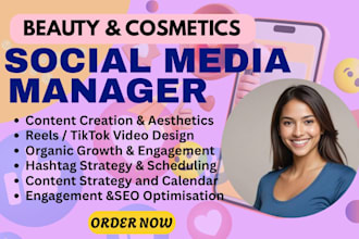 skincare cosmetics beauty content creator social media marketing manager