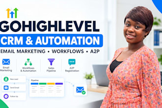 setup gohighlevel automation, email marketing, pipeline and a2p 10dlc