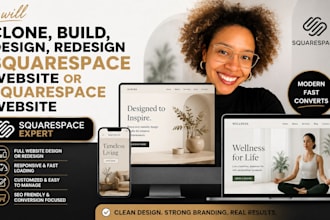 clone, build, design, redesign squarespace website or squarespace website