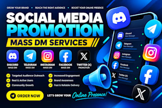 discord mass dm telegram mass dm instagram mass dm facebook twitter promotion