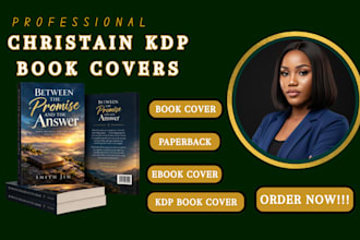 design faith based christain book cover, kindle paperback design, KDP