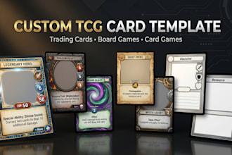 create a custom tcg card template for your card or board game
