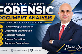 do forensic document analysis, handwriting, signature analysis, report writing