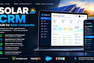 build a CRM for solar companies to manage leads, appointments and installations