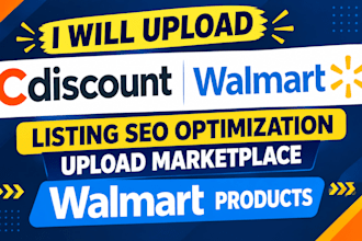 upload cdiscount listing SEO optimization upload marketplace walmart products