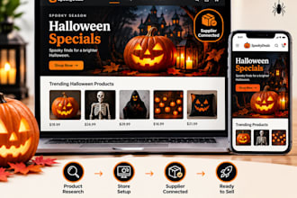 set up a halloween dropshipping store on shopify
