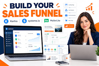 build kartra sales funnel landing page systeme io mailerlite