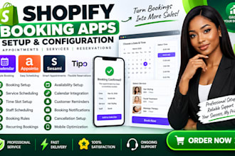 setup shopify booking apps cowlendar appointo sesami tipo
