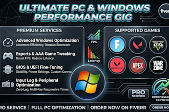 optimize your PC for gaming, remove lag, and speed up windows