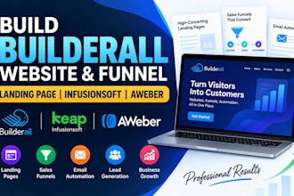 build builderall website funnel infusionsoft setup landing page aweber