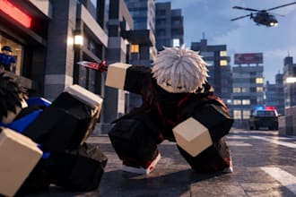 build roblox anime battleground duels pvp game, jujutsu shenanigans, gakuran