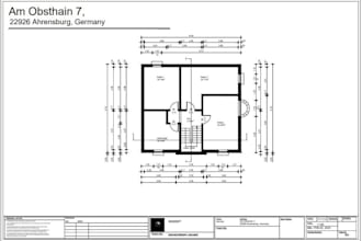 draft architectural plans, construction drawings, blueprints in autocad 2d