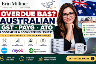 fix overdue australian bas gst ias payg bookkeeping reconciliation ato lodgement
