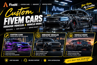 create custom fivem car, debadge vehicles and vehicle mods