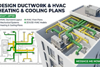 design ductwork, hvac mechanical systems, heating and cooling plans