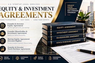draft a bespoke founder and investor equity agreement for your US startup