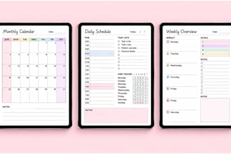etsy digital planner, seo journal, etsy didgital product hyperlinked planner KDP