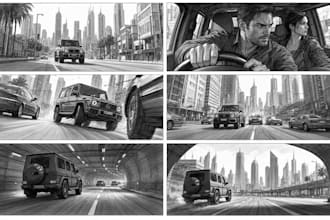 create cinematic scene storyboards for your film