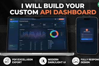 build a custom web dashboard with API integration and data export