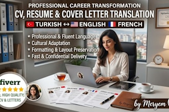 translate and format your resume, CV, or cover letter