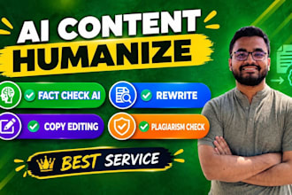 fact check, humanize and rewrite your ai generated content