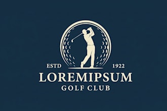 design premium golf logo for sports ,tournament