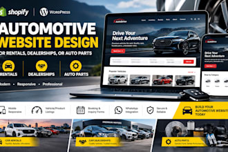 build a professional automotive website for rentals, dealerships,  auto parts