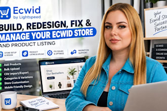 build fix and manage your ecwid store and product listing