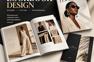 design a modern and professional look book for your brand
