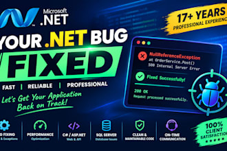 fix asp net core mvc bugs, API errors and issues fast