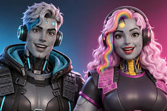 custom 3d model 3d character game mod for streaming vtuber cyberpunk 2077 skyrim