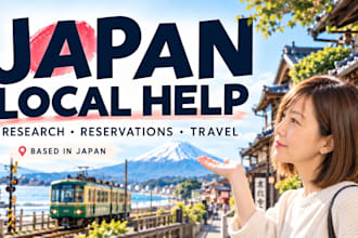 help with japan local research, reservations and travel assistance