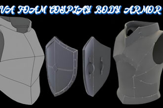 eva foam cosplay armor, wearable armor, cosplay patterns and foam template