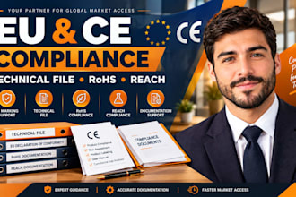 provide eu and ce compliance, technical file, rohs and reach documents
