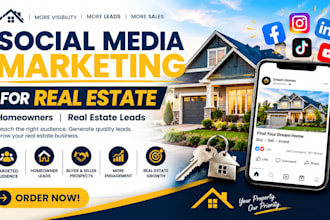 do social media marketing for real estate home owners, real estate leads