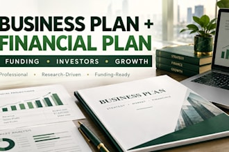 write a business plan and financial plan for funding and growth